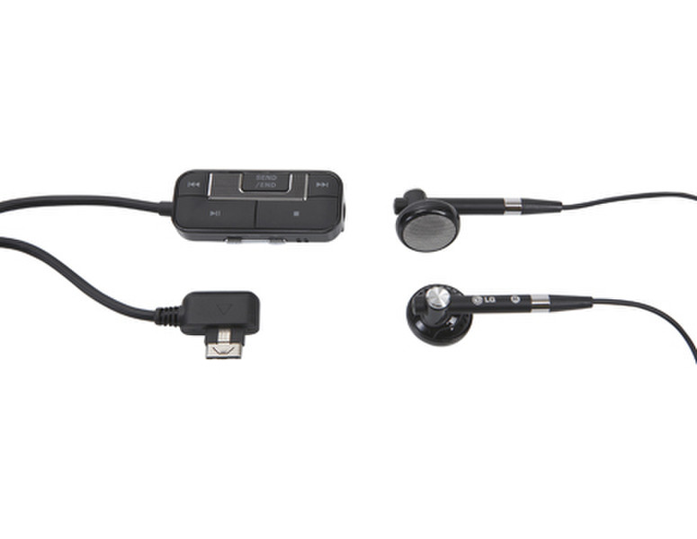 LG Headset for KG800 Стереофонический Проводная Черный гарнитура мобильного устройства