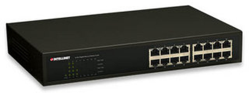 Intellinet 16-Port Gigabit Ethernet Desktop Switch Неуправляемый Черный