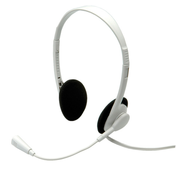 Value Headset with Microphone, light grey headset
