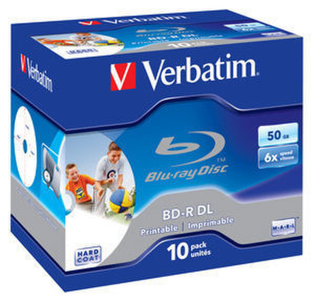 Verbatim BD-R DL 50GB 6x Wide Printable 10pk