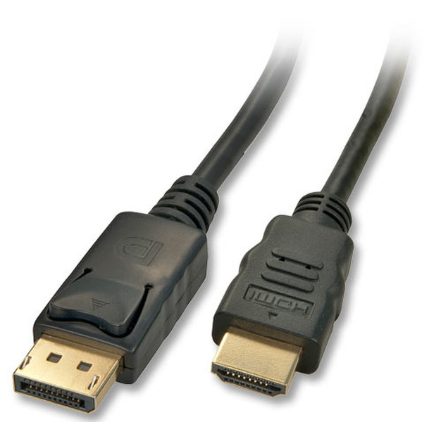 Lindy 41480 1m DisplayPort HDMI Schwarz Videokabel-Adapter