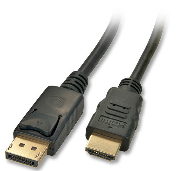 Lindy 41483 5m DisplayPort HDMI Black video cable adapter