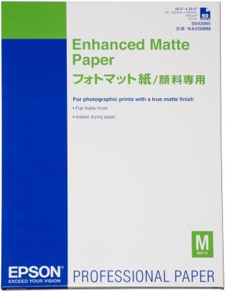 Epson Enhanced Matte Paper, DIN A2, 192g/m², 50 Sheets