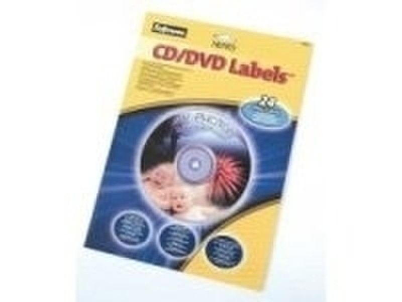 Fellowes CD/DVD Labels - Gloss 24pc(s) self-adhesive label