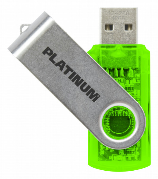Bestmedia 16GB USB Stick Twister 16ГБ USB 2.0 Зеленый, Прозрачный USB флеш накопитель