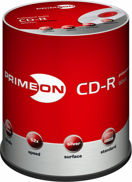 Primeon CD-R 52X 80min/700MB CD-R 700МБ 100шт