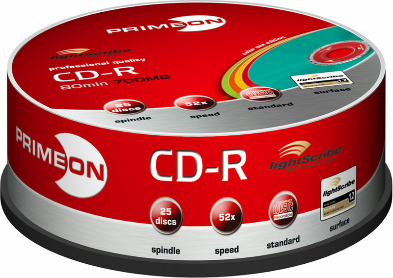 Primeon CD-R 52X 80min/700MB CD-R 700MB 25pc(s)