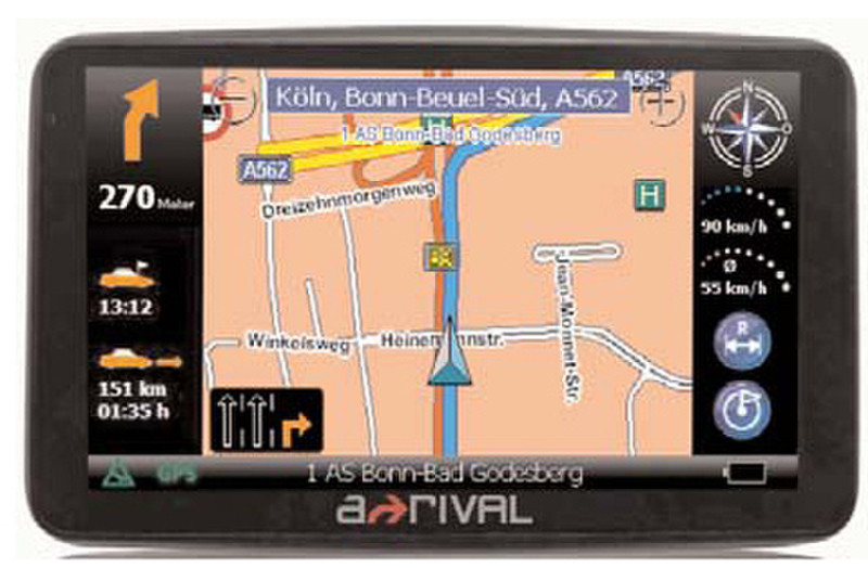 A-Rival NAV-PNF5-WE-TMC Fixed 5Zoll LCD Touchscreen 183g Schwarz Navigationssystem