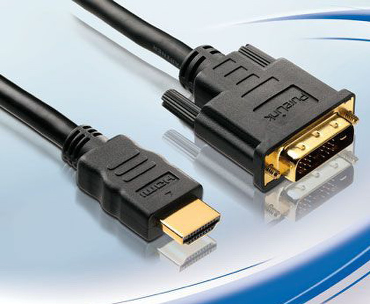 PureLink HC0011-01 1m HDMI DVI-D Schwarz Videokabel-Adapter