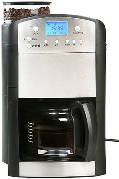 Domo DO-421K Drip coffee maker 1.5L Black,Stainless steel coffee maker