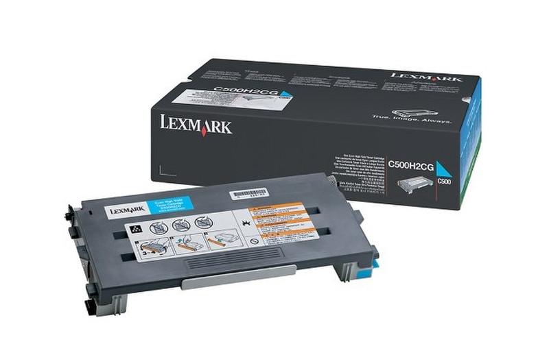 Lexmark C500H2CG 3000pages Cyan laser toner & cartridge