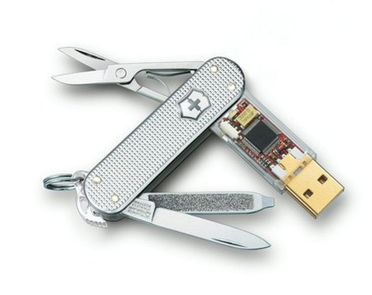 Victorinox SwissFlash Alox, 4GB 4GB USB 2.0 Type-A Red,Stainless steel USB flash drive