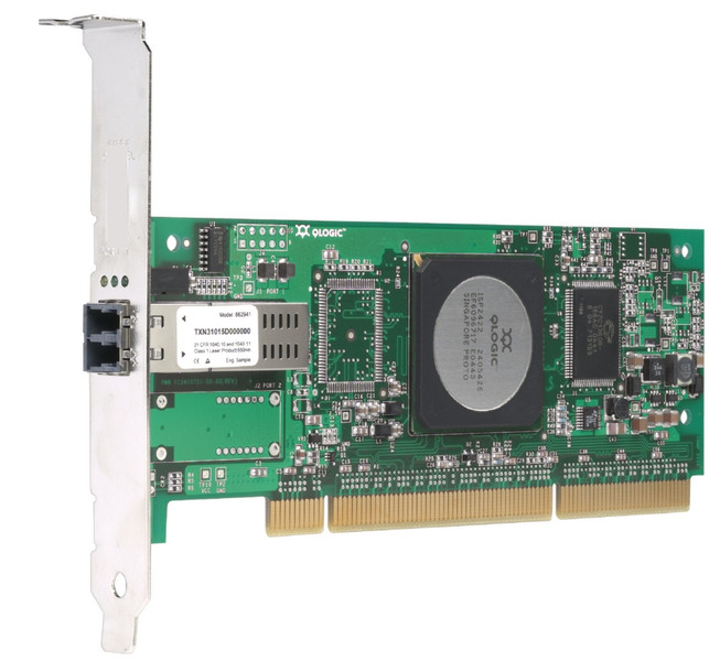 QLogic 4-Gbps single port Fibre Channel to PCI-X 2.0 host bus adapter, multi-mode optic interface cards/adapter