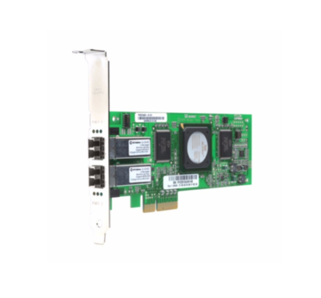 QLogic 4-Gbps dual port Channel Fibre Channel to x4 PCI Express host bus adapter, multi-mode optic interface cards/adapter