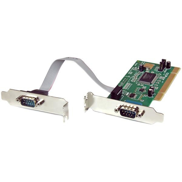 StarTech.com 2 Port Serielle RS232 DB9 Low Profile PCI Schnittstellenkarte