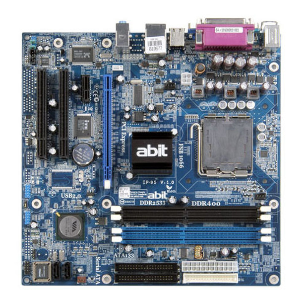 abit IP-95 Socket T (LGA 775) Микро ATX материнская плата