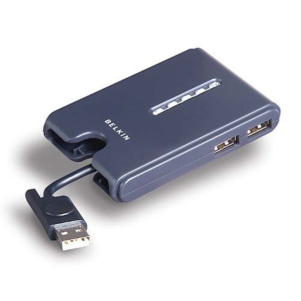 Belkin Hi-Speed USB 2.0 4-Port Pocket Hub 480Мбит/с хаб-разветвитель