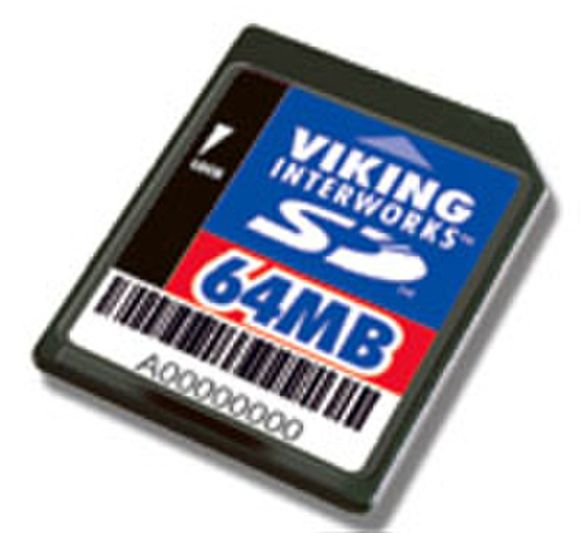 Viking 64MB SECURE DIGITAL FLASH CARD 0.0625ГБ SD карта памяти