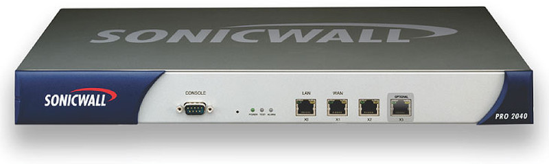 DELL SonicWALL Secure Upgrade PRO 2040 (Includes 30 days 10 user Network Anti-Virus and 10 Global VPN Client) 1U 200Mbit/s hardware firewall