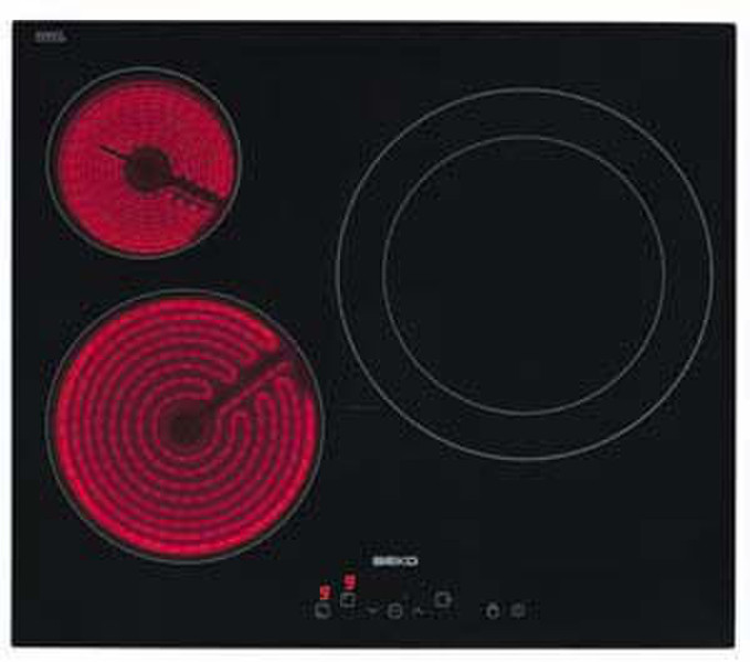 Beko HIC63401T Eingebaut Ceramic hob Schwarz Kochfeld