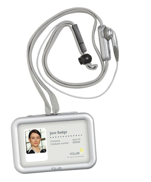 Iqua Headset smart badge bluetooth Monaural Bluetooth mobile headset