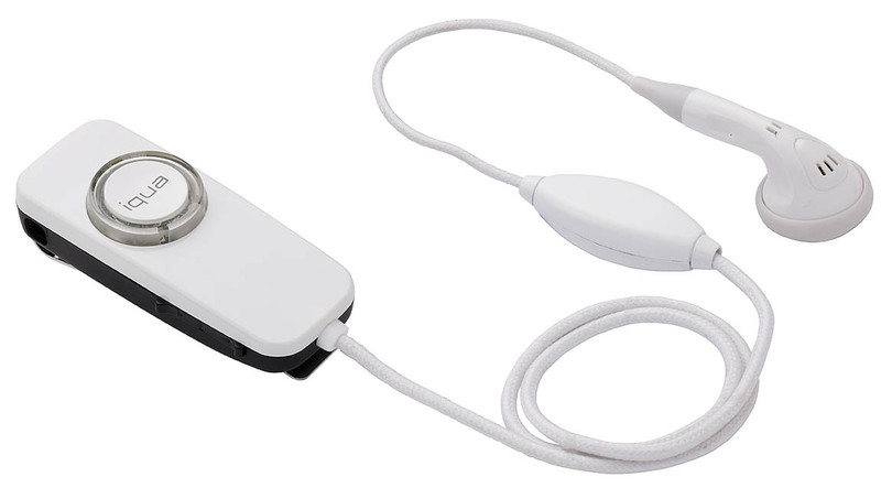 Iqua BHS-302, white Monaural Bluetooth white mobile headset