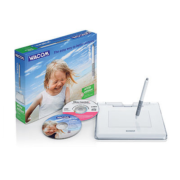 Wacom Graphire Graphire4 Classic A6 White 2000линий/дюйм 127.6 x 92.8мм USB графический планшет