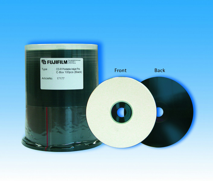 Fujifilm CD-R full printable inkjet pro black 100-spindle 700МБ 100шт