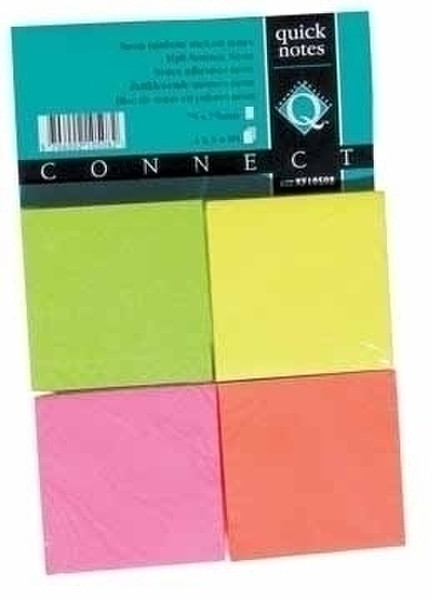 Connect Quick Notes Neon Rainbow 75 x 125 mm 80шт самоклеящийся ярлык