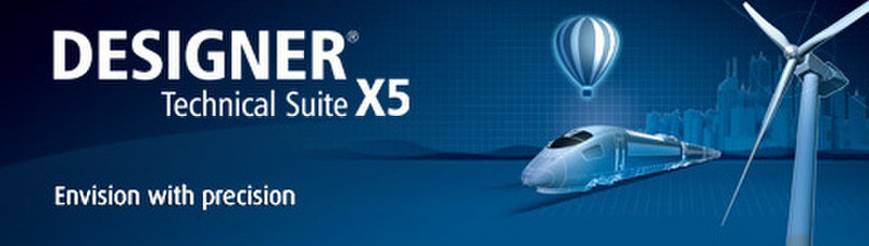 Corel DESIGNER Technical Suite X5, WIN, 251-350u, UPG, ENG, DEU, FRE