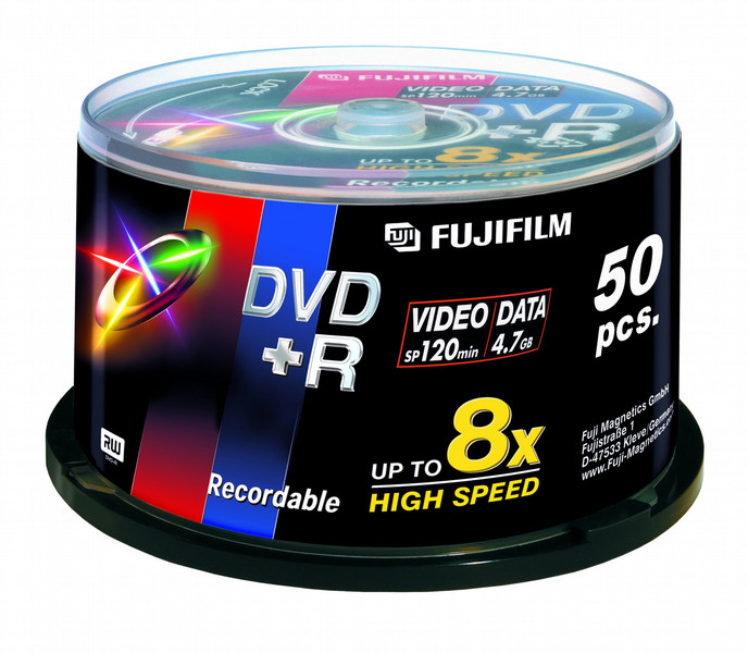 Fujifilm DVD+R 4,7Gb 50-spindle 8x 4.7GB 50pc(s)