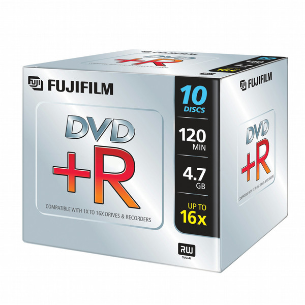 Fujifilm DVD+R 4,7Gb jewelcase 16x 4.7GB 10Stück(e)