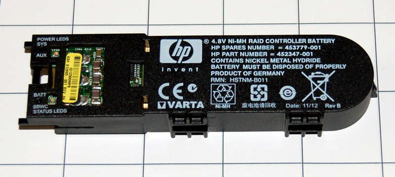 Hewlett Packard Enterprise 453779-001 Nickel-Metal Hydride 4.8V non-rechargeable battery