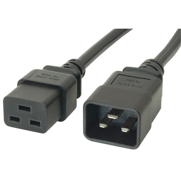 HP 8121-0802 2.5m C20 coupler C19 coupler Black power cable
