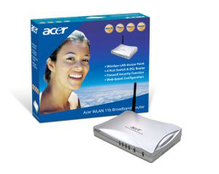Acer WWLAN 11b Broadband Router ADSL Router Built-in Access Point (IEE WLAN-Router