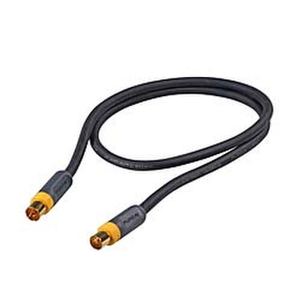 Belkin PureAV Aerial Cable, Male to Male 1.8m 1.8м Черный коаксиальный кабель