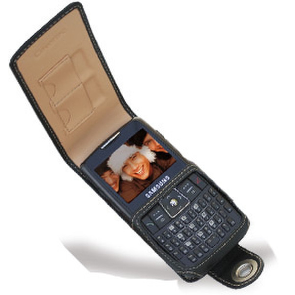 Covertec Leather Case for Samsung i320, Black Черный