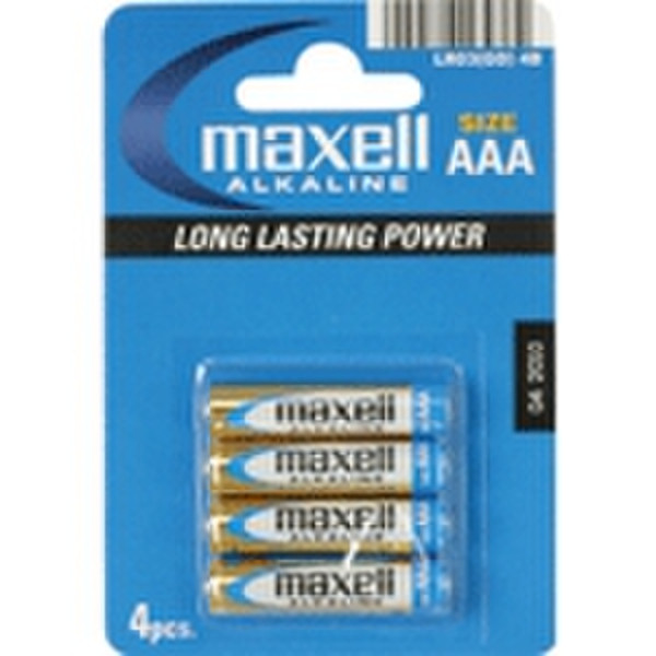 Maxell Battery Alkaline LR-03 AAA 4-Pack Щелочной 1.5В батарейки