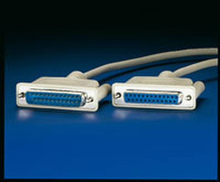 ROLINE Printer Cable Serial 25pol. ST/BU, 3.0m 3м Серый кабель для принтера