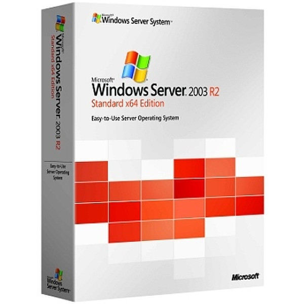 Microsoft Windows Server 2003 R2 Standard Edition x64 w/SP2 (EN) 10 Clients, Academical