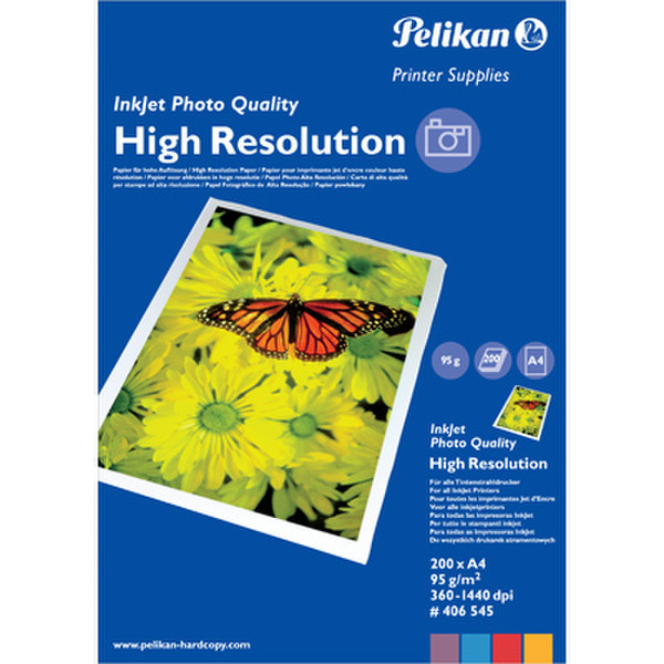 Pelikan 200 Blatt bis 1440dpi - 200 feuilles à 1440dpi - 200 sheets up to 1440dpi , 95 g/m2 photo paper