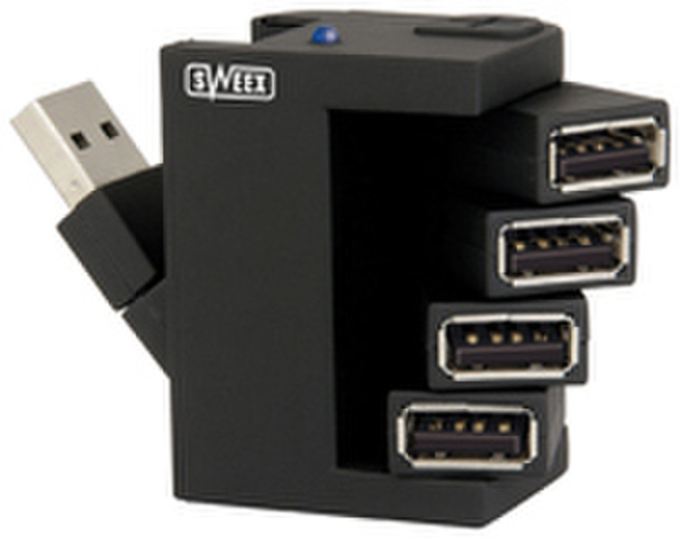 Sweex 4-Port Micro USB 2.0 Hub 480Mbit/s Schnittstellenhub