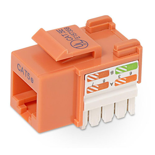 Belkin RJ45 Jack Пластик Оранжевый стяжка для кабелей