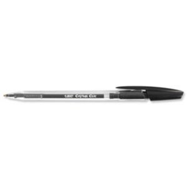BIC Cristal Clic Clip-on retractable ballpoint pen Средний Черный