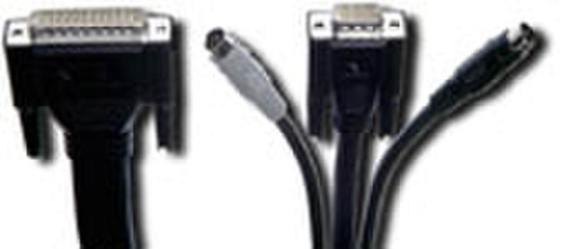 Linksys CPU Switch PS/2 Cable Kit, 10 feet 3m Black networking cable