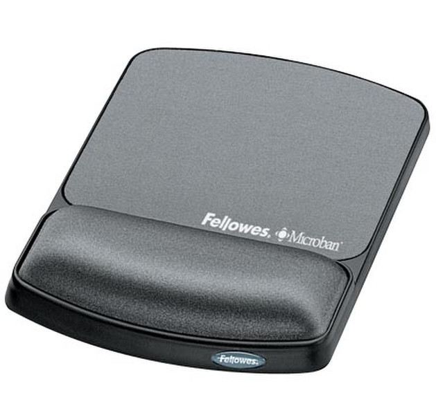 Fellowes Gel Wrist Rest & Mouse Pad Microban Graphite Графит коврик для мышки