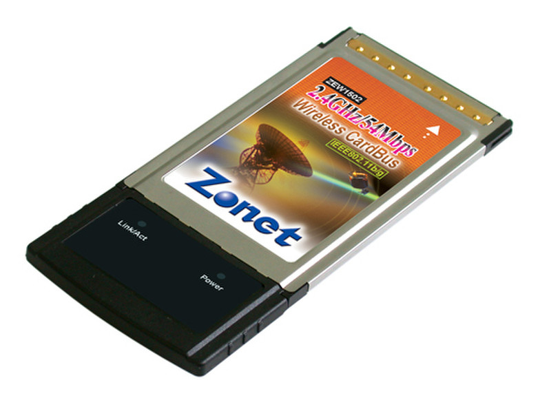Zonet 802.11g 54Mbps Wireless LAN Cardbus Adapter 54Mbit/s Netzwerkkarte