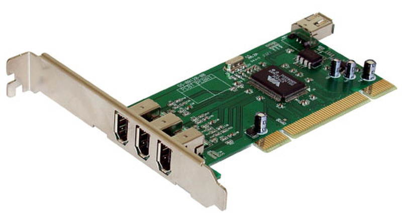 Zonet 3+1 Ports Firewire PCI Card interface cards/adapter