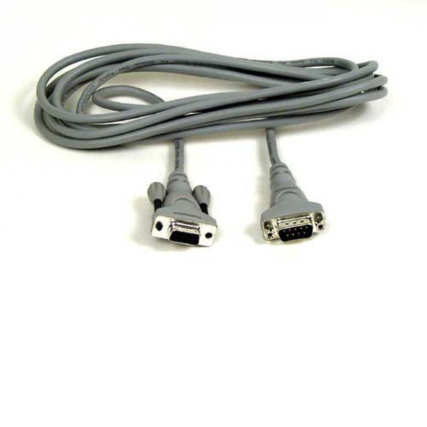 Belkin Pro Series DB9 Serial Extension Cable - 3m 3m Grau Tastatur/Video/Maus (KVM)-Kabel