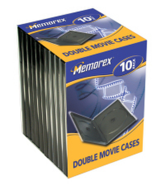 Memorex DVD Movie Cases Black, Double 10 Pack 2discs Black